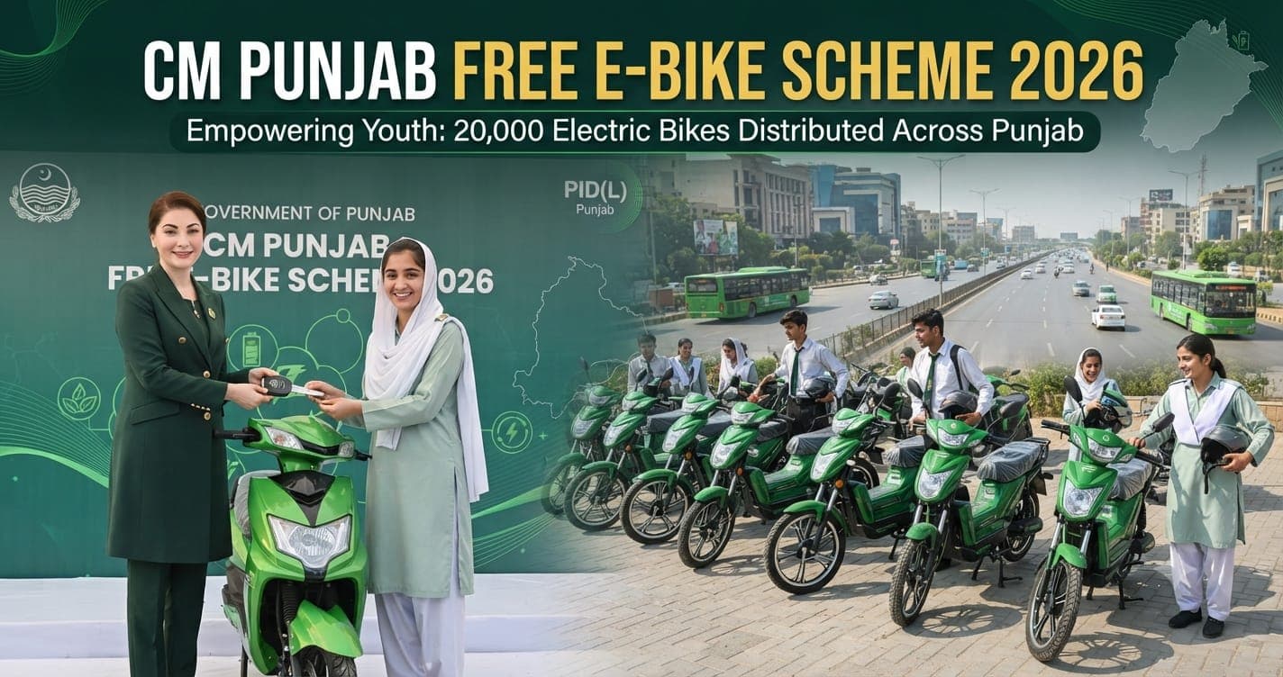 CM Punjab Free E-Bike Scheme 2026 – Eligibility, Online Apply Process & Latest Updates